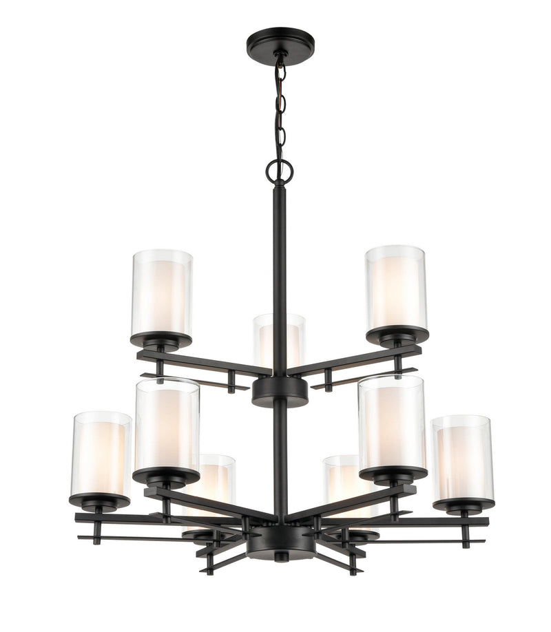 Millennium 5519-MB Huderson Nine Light Chandelier, Matte Black Main Image.jpg