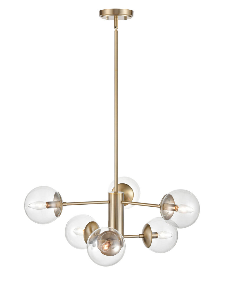 Millennium 8156-MG Avell Six Light Chandelier, Modern Gold Main Image.jpg