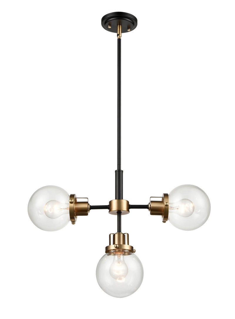 Millennium 9203-MB/MG Mellrosa Three Light Pendant, Matte Black / Modern Gold Main Image.jpg