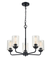 Millennium 9605-MB Moven Five Light Chandelier, Matte Black Main Image.jpg