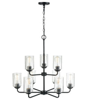 Millennium 9609-MB Moven Nine Light Chandelier, Matte Black Main Image.jpg