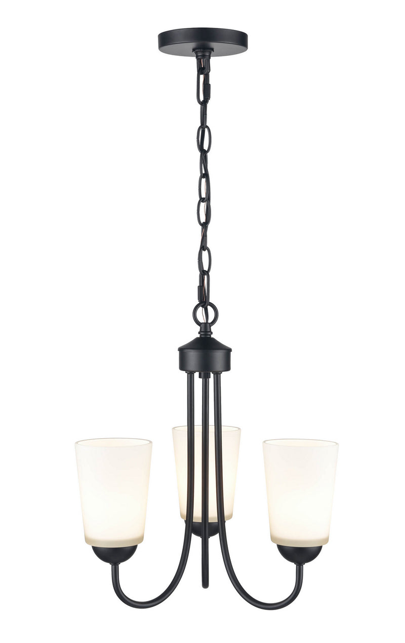 Millennium 9803-MB Ivey Lake Three Light Chandelier, Matte Black Main Image.jpg