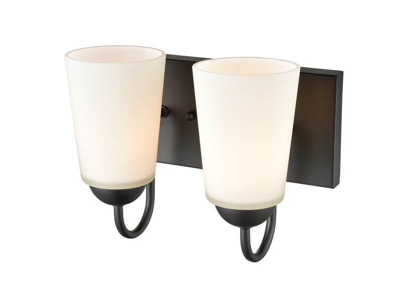 Millennium 9812-MB Ivey Lake Two Light Vanity, Matte Black Main Image.jpg