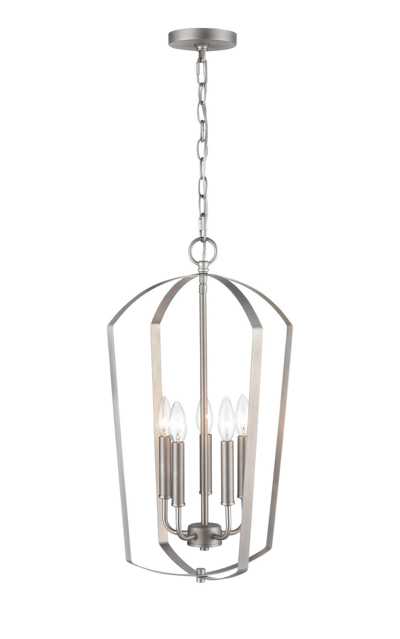 Millennium 9825-SN Ivey Lake Five Light Chandelier, Satin Nickel Main Image.jpg