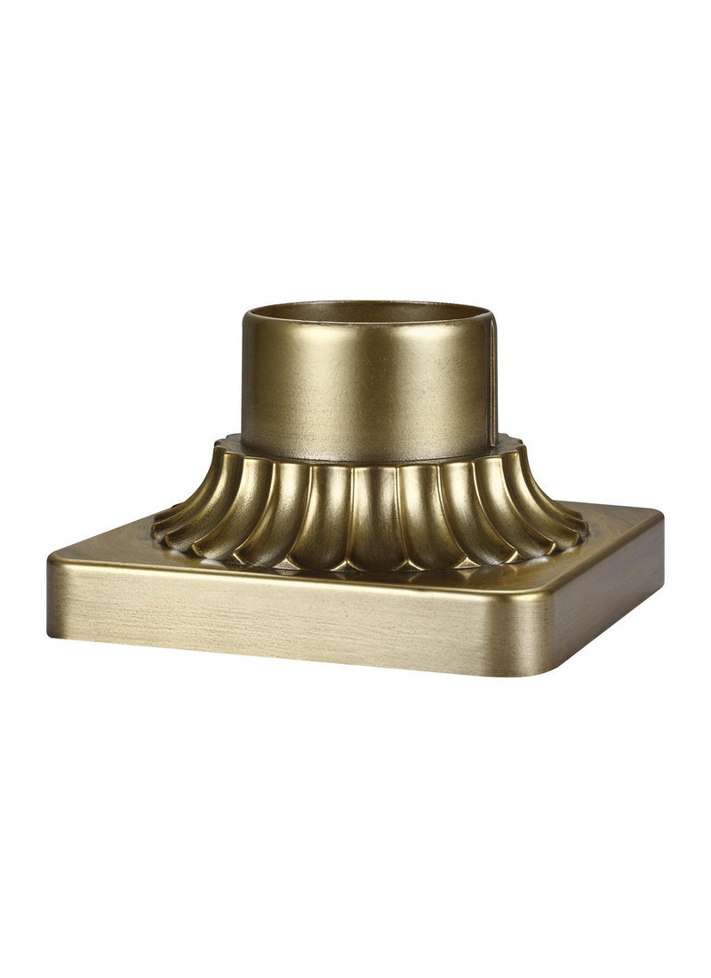 Generation Lighting PIERMOUNT-PDB Outdoor Pier Mounts Pier Mount Base, Painted Distressed Brass Main Image.jpg