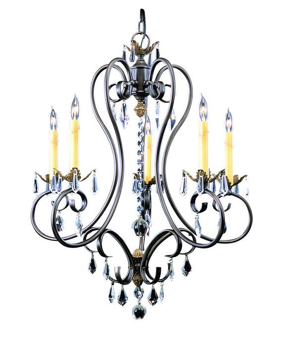 Framburg 9905 MB Liebestraum Five Light Chandelier, Mahogany Bronze Main Image.jpg