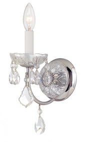 Crystorama 3221-CH-CL-I Imperial One Light Wall Sconce Polished Chrome Main Image.jpg