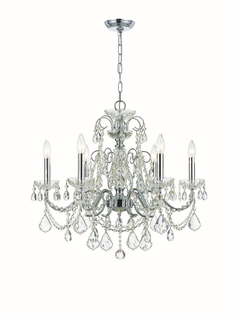 Crystorama 3226-CH-CL-I Imperial Six Light Chandelier Polished Chrome Main Image.jpg