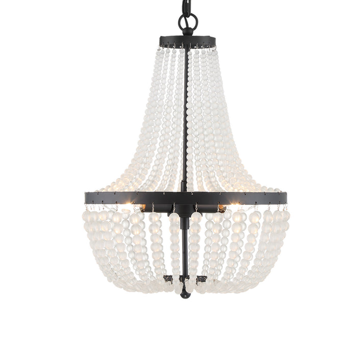 Crystorama 603-MK Rylee Three Light Chandelier Matte Black Main Image.jpg