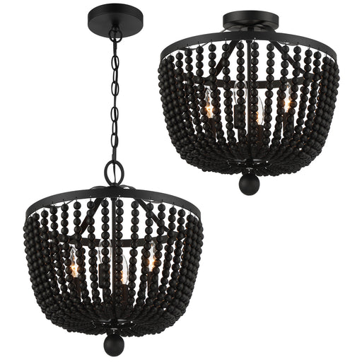 Crystorama 604-MK Rylee Four Light Chandelier Matte Black Main Image.jpg