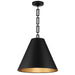 Crystorama 8687-MK-GA Alston Three Light Chandelier Matte Black / Antique Gold Main Image.jpg