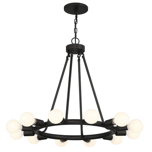 Crystorama 9045-BK Dakota 12 Light Chandelier Black Main Image.jpg