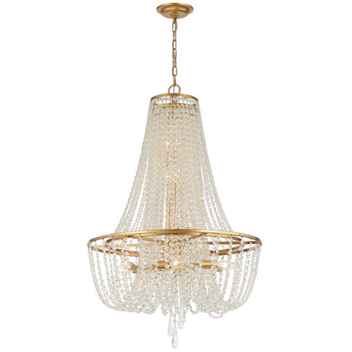 Crystorama ARC-1917-GA-CL-MWP Arcadia Nine Light Chandelier Antique Gold Main Image.jpg