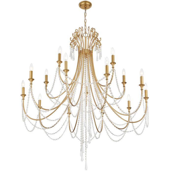 Crystorama ARC-1919-GA-CL-MWP Arcadia 15 Light Chandelier Antique Gold Main Image.jpg