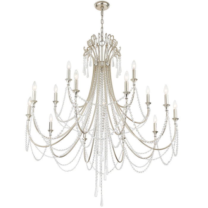 Crystorama ARC-1919-SA-CL-MWP Arcadia 15 Light Chandelier Antique Silver Main Image.jpg