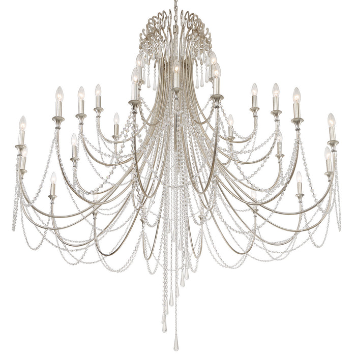 Crystorama ARC-1929-SA-CL-MWP Arcadia 28 Light Chandelier Antique Silver Main Image.jpg