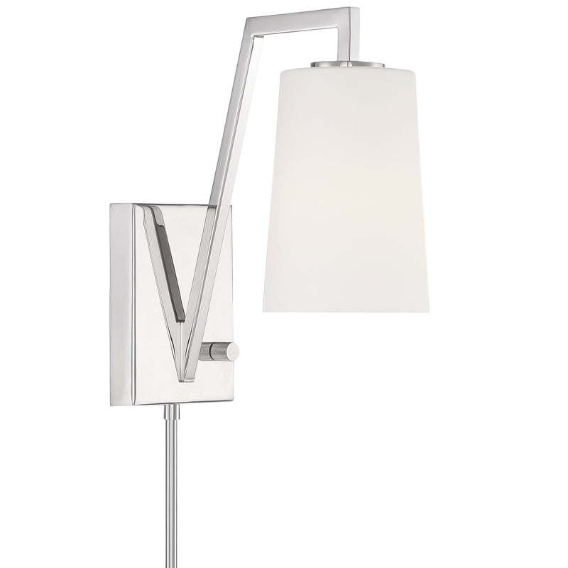 Crystorama AVO-B4201-PN Avon One Light Wall Sconce Polished Nickel Main Image.jpg