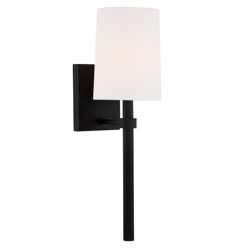 Crystorama BRO-451-BF Bromley One Light Wall Sconce Black Forged Main Image.jpg