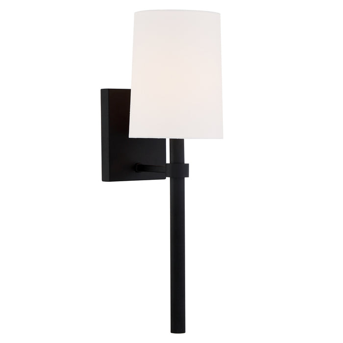 Crystorama BRO-451-BF Bromley One Light Wall Sconce Black Forged Main Image.jpg