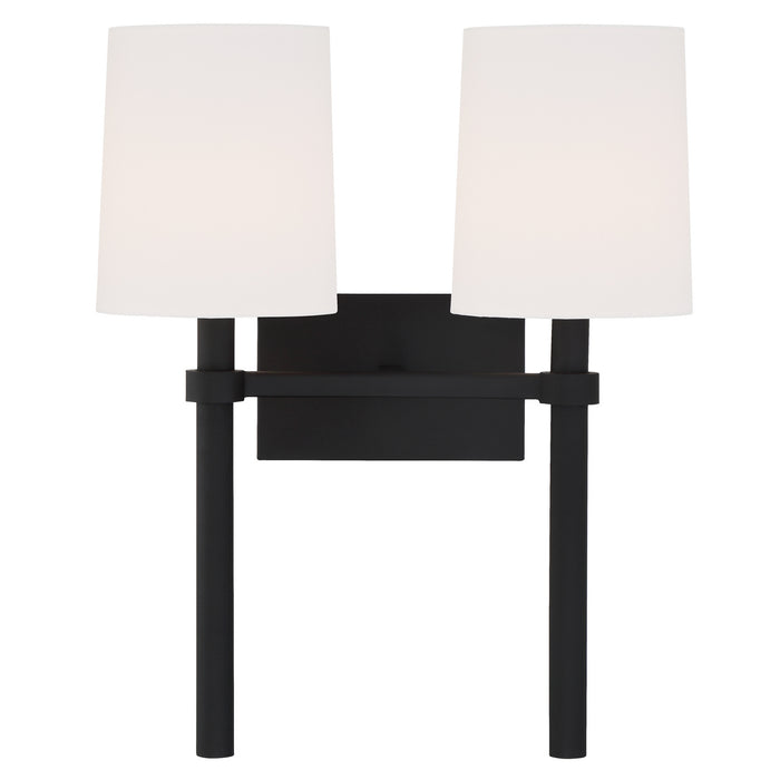 Crystorama BRO-452-BF Bromley Two Light Wall Sconce Black Forged Main Image.jpg