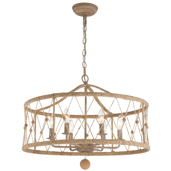 Crystorama BRX-B7906-BS Brixton Six Light Chandelier Burnished Silver Main Image.jpg