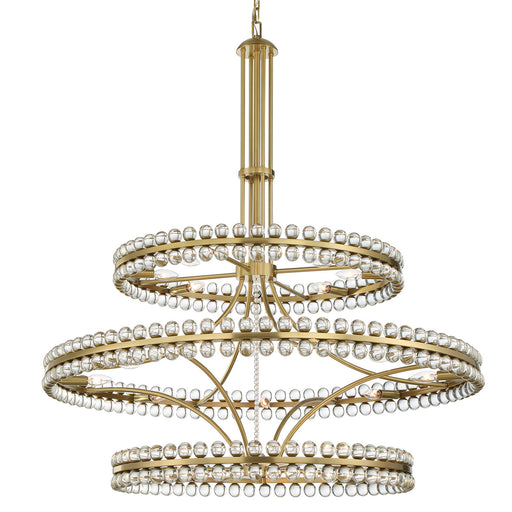Crystorama CLO-8000-AG Clover 24 Light Chandelier Aged Brass Main Image.jpg