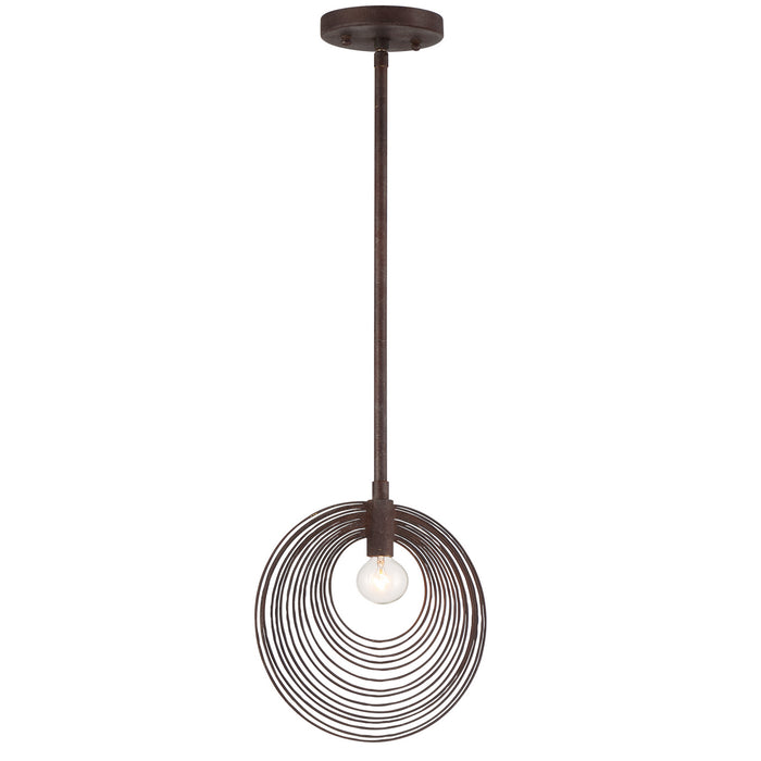 Crystorama DOR-B7700-FB Doral One Light Pendant Forged Bronze Main Image.jpg