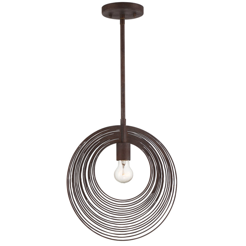 Crystorama DOR-B7701-FB Doral One Light Pendant Forged Bronze Main Image.jpg