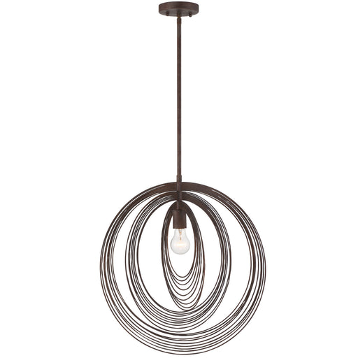 Crystorama DOR-B7711-FB Doral One Light Pendant Forged Bronze Main Image.jpg