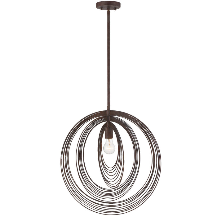 Crystorama DOR-B7711-FB Doral One Light Pendant Forged Bronze Main Image.jpg