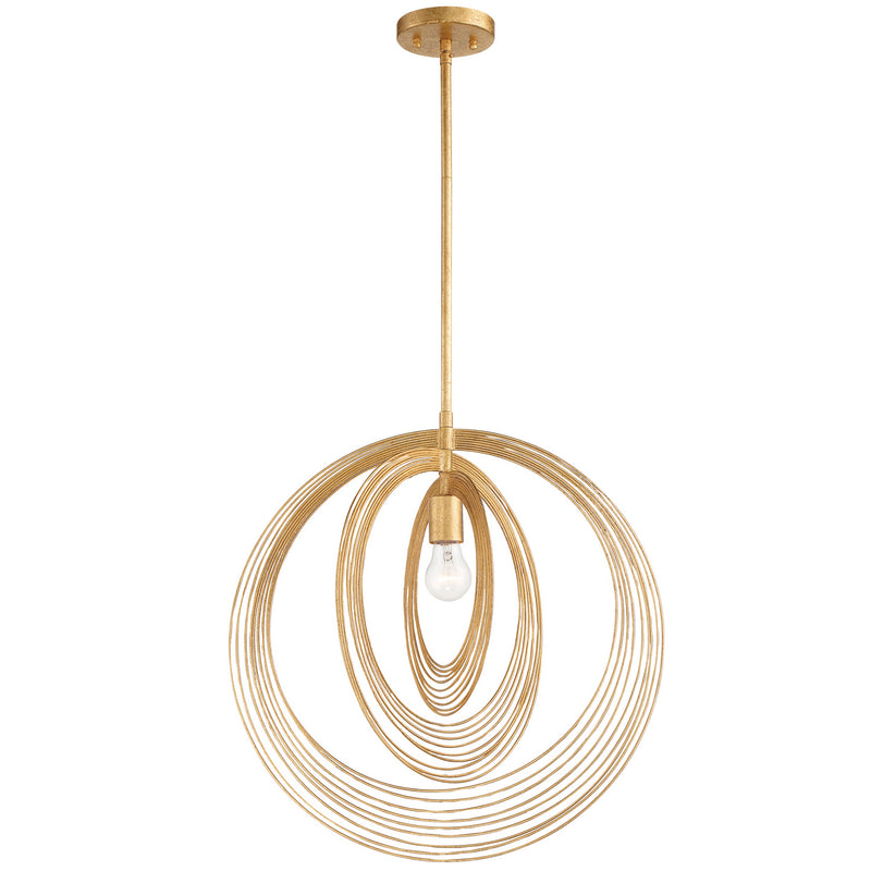 Crystorama DOR-B7711-RG Doral One Light Pendant Renaissance Gold Main Image.jpg