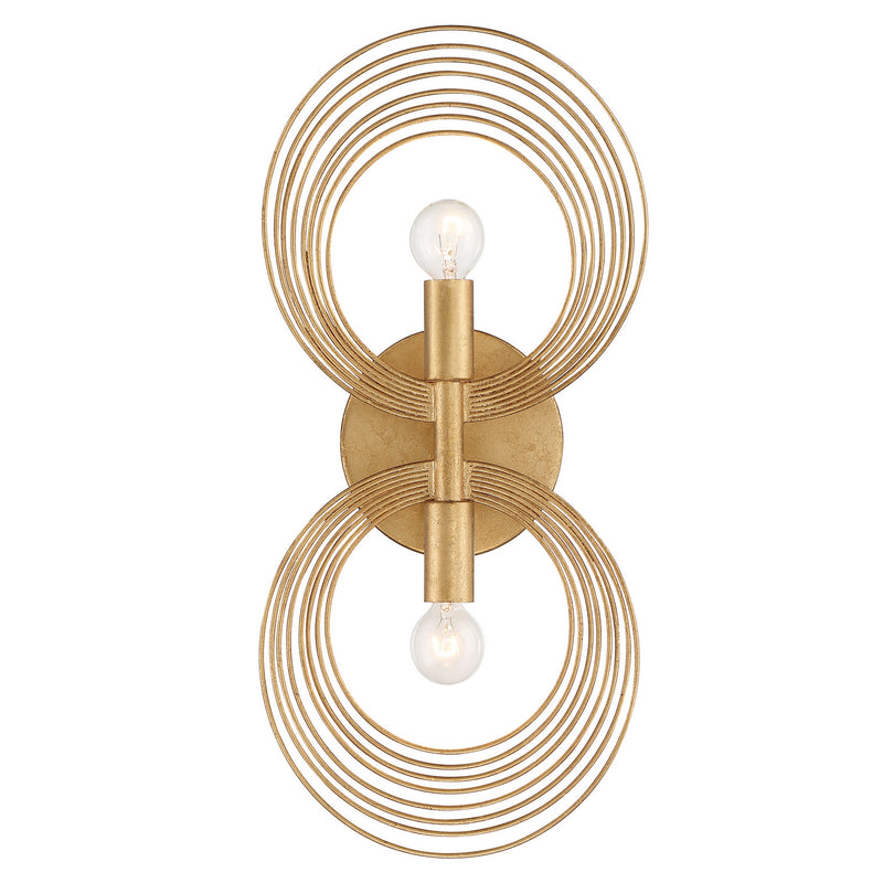 Crystorama DOR-B7722-RG Doral Two Light Wall Sconce Renaissance Gold Main Image.jpg