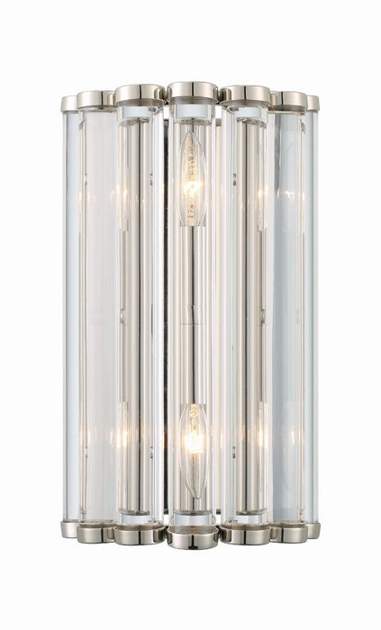 Crystorama ELL-B3002-PN Elliot Two Light Wall Sconce Polished Nickel Main Image.jpg