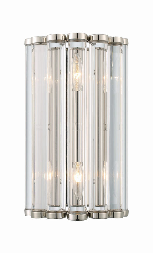Crystorama ELL-B3002-PN Elliot Two Light Wall Sconce Polished Nickel Main Image.jpg