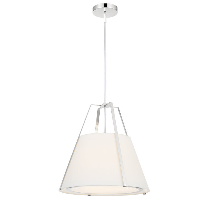 Crystorama FUL-904-PN Fulton Three Light Pendant Polished Nickel Main Image.jpg