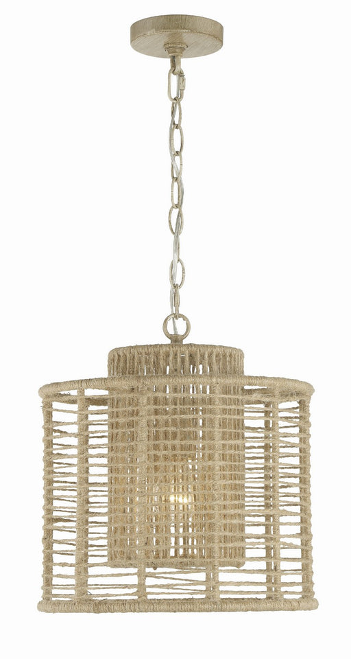 Crystorama JAY-A5001-BS Jayna One Light Pendant Burnished Silver Main Image.jpg