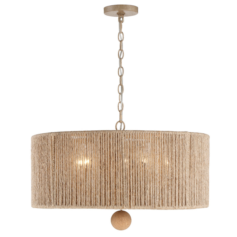 Crystorama JES-B7105-BS Jessa Five Light Pendant Burnished Silver Main Image.jpg