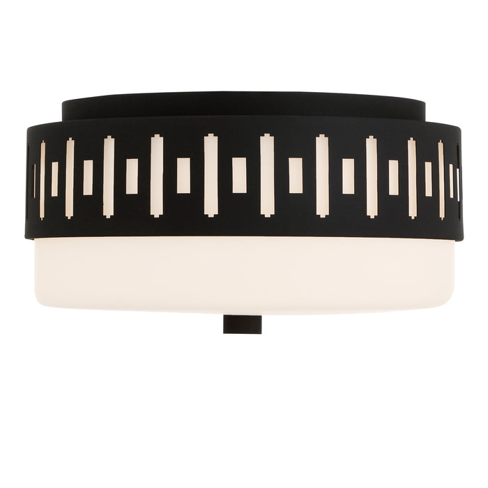 Crystorama KEA-B8200-BF Keaton Two Light Flush Mount Black Forged Main Image.jpg