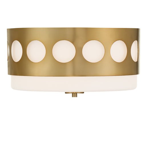 Crystorama KIR-B8100-VG Kirby Two Light Flush Mount Vibrant Gold Main Image.jpg