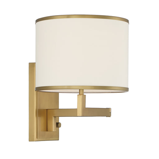 Crystorama MAD-B4101-AG Madison One Light Wall Sconce Aged Brass Main Image.jpg