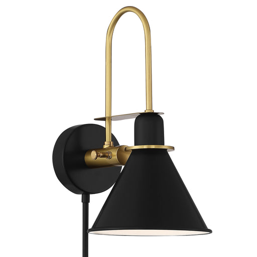 Crystorama MED-B5501-MK Medford One Light Wall Sconce Matte Black Main Image.jpg