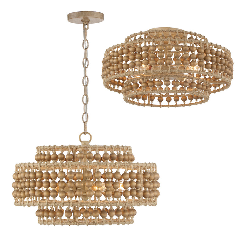 Crystorama SIL-B6003-BS Silas Four Light Mini Chandelier Burnished Silver Main Image.jpg