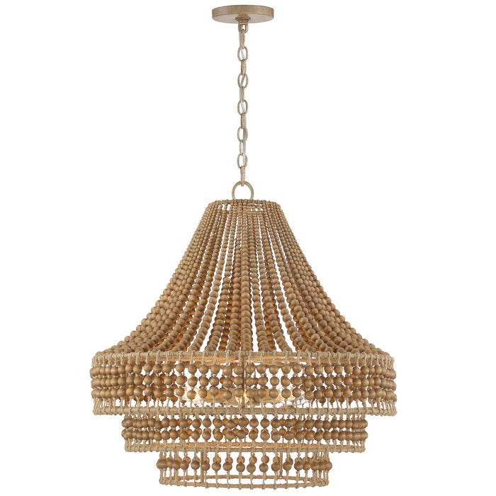 Crystorama SIL-B6006-BS Silas Six Light Chandelier Burnished Silver Main Image.jpg