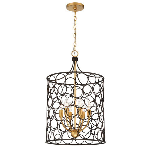 Crystorama STM-B5106-BZ-GA Stemmons Six Light Mini Chandelier Bronze / Antique Gold Main Image.jpg