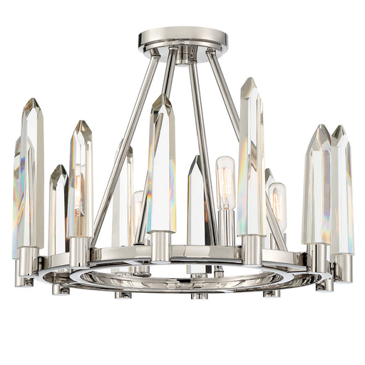 Crystorama WAT-B2004-PN Watson Four Light Semi Flush Mount Polished Nickel Main Image.jpg