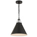 Crystorama XAV-B8301-MK Xavier One Light Pendant Matte Black Main Image.jpg