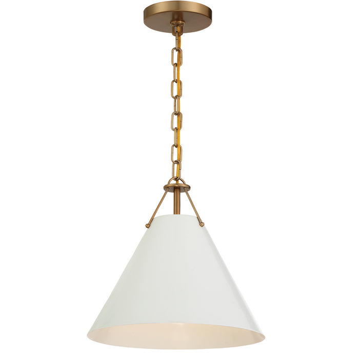 Crystorama XAV-B8301-VG Xavier One Light Pendant Vibrant Gold Main Image.jpg