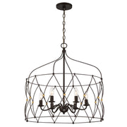 Crystorama ZUC-A9035-EB-GA Zucca Six Light Chandelier English Bronze / Antique Gold Main Image.jpg
