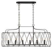 Crystorama ZUC-A9037-EB-GA Zucca Six Light Chandelier English Bronze / Antique Gold Main Image.jpg