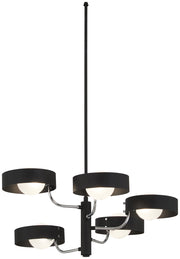 George Kovacs P1565-729 Lift Off Five Light Chandelier, Sand Coal And Polished Nickel Main Image.jpg